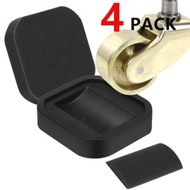 Yupeak Furniture Wheel Caster Cups/Floor Protectors, Silicone Non-Slip Caster Cups is Deal for Furniture Small Wheels/Furniture Leg and Prevents Scratches 1.75x1.75(4PACK(Black)