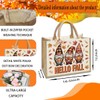 NBIAN Autumn Pumpkin Canvas Tote Bag - Large Reusable Grocery