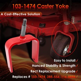 Caster Yoke Compatible with Exmark Lazer Z Triton & Next Lazer Z Mower Decks (52" 60" 72") Serial No. 600,000+ 790,000+, Replace #103-1474, 285-556, for Zero Turn Lawn Mowers and Toro Models, 2 Packs