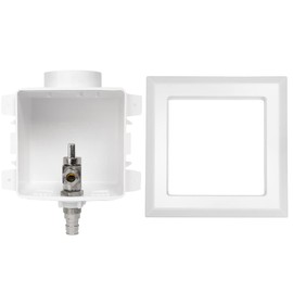 EFIELD Toilet Outlet Box, Pre-assembled,1/4-Turn Angle Valve Pex-A Expansion 1/2-Inch (F1960) X 3/8" OD Compression, Chrome Plated,(TL002)