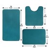 Madeals Memory Foam Bath Mat Set 4 Piece with Toilet