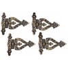 The Metal Magician Antique Brass T-Strap Hinges, Pack of 4
