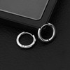 316 Stainless Steel Huggie Hoop Earrings, 10mm/12mm, Hypoallergenic (Silver, 10mm