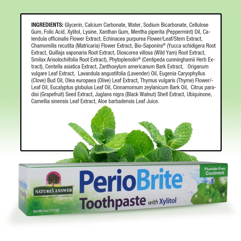 Nature's Answer Periobrite Natural Toothpaste, Cool Mint, 4 Ounce, 3