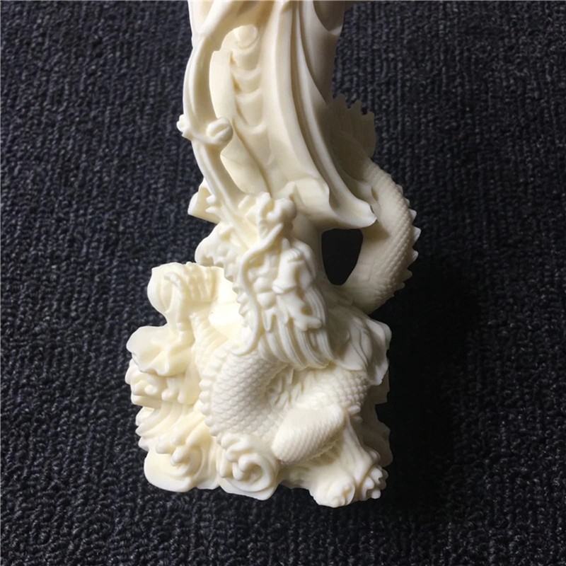 Guanyin subdues The Dragon Statue Gift Giving,White kuanyin Statue for