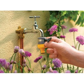 HOZELOCK - Indoor Tap Connector Round ø 14mm - 18mm : For Modern Threadless Kitchen Taps, Adjustable Stainless Steel Collar, Easy and Tight Connection, Loose [2176P9000]