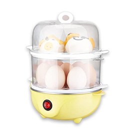 Egg Cooker, Multifunctional Mini Double Egg Cooker for Home, Quick Egg Boiler, Removable, Easy Clean Kitchen Tableware