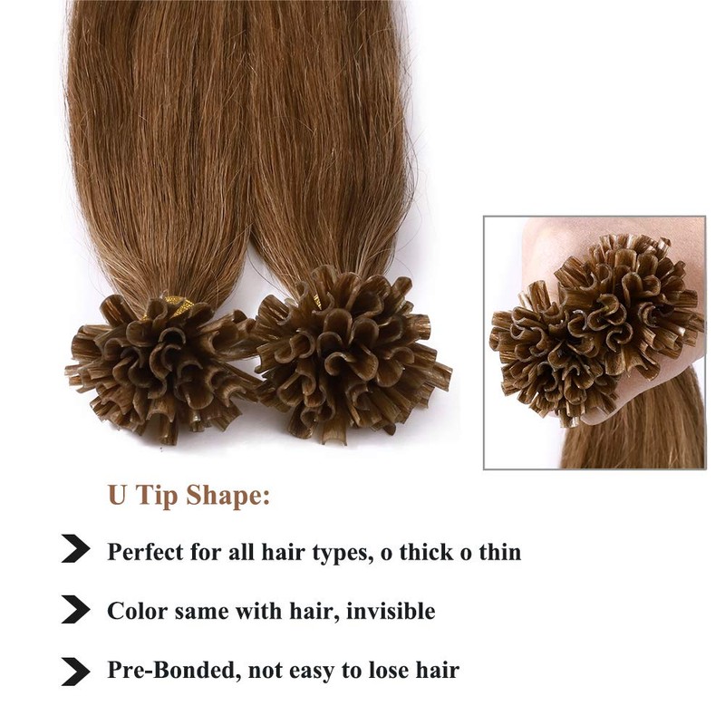 22 inch Keratin Pre Bonded Human Hair Extensions [1g*50 Strands]