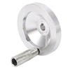 Lathe Handwheel 80mm Aluminum Alloy Hand Wheel with Crank Handle