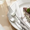 KINGSTONE Retro Rope-Pattern Silverware Set, 20-Piece Flatware Set Cutlery Set
