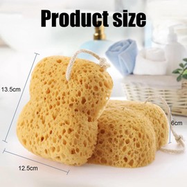 HGNUT 2 PCS Extra Large Natural Bath Sponges | 13x13x6 Shower Sponges, Ultra-Soft Body for Luxurious Skin Care & Gentle Exfoliation ﻿