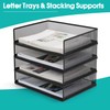 AZFUNN Wire Mesh Letter Trays Paper Tray Desk File Organizer,