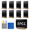 8 Pack 6x8 Inch Small Chalkboard Signs with Stand,Double-Sided Tabletop