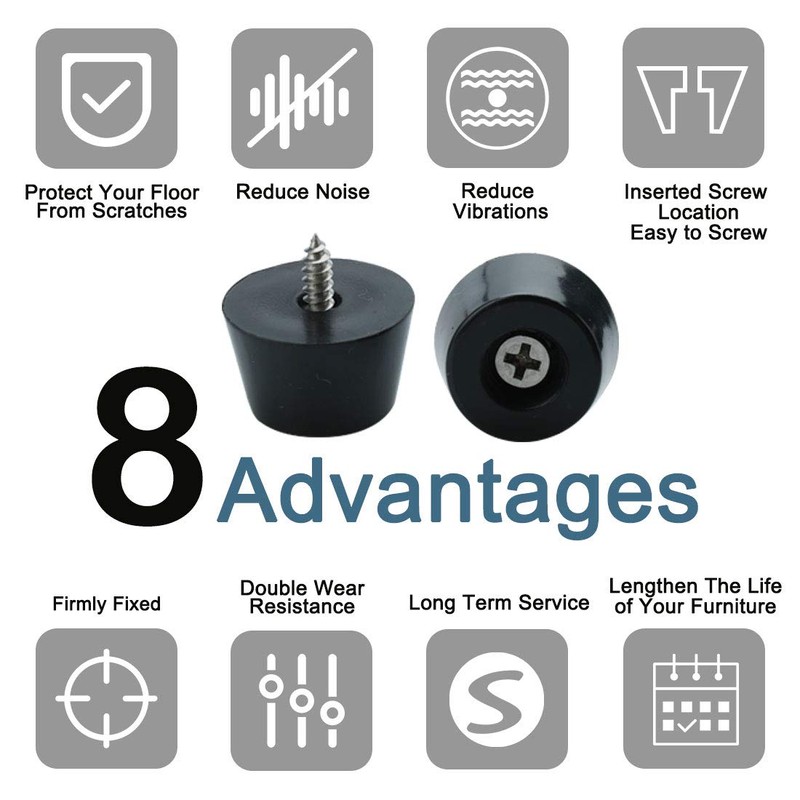 sourcing map 4pcs Rubber Feet Bumper Furniture Table Amplifier Speaker