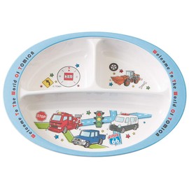 Skater M370-A Children's Plate, Melamine Lunch Plate, Plate, Tomica 19, 25.5 fl oz (750 ml)