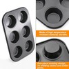 Muffin Tray 6 Cups 2 Pack Non Stick Deep Sturdy
