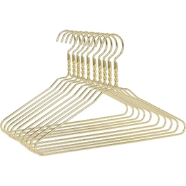 Beautiful Gold Aluminum Metal Suit Hangers Heavy Duty Coat Hangers (10 Pack Gold)