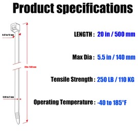 SZFUDIGO heavy duty zip ties,zip ties 20 inch zip ties heavy duty(0 Pack),cable ties The tensile strength is 250 pounds heavy duty zip ties for outdoor use black zip ties