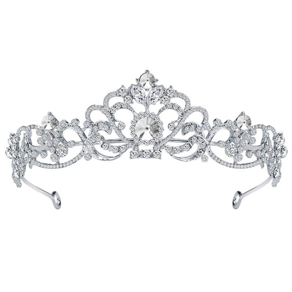 Lurrose 1-Piece Bridal Crown Exquisite Elegant Alloy Rhinestone Headwear Hair Accessories Headband Tiara Crown for Girls Women