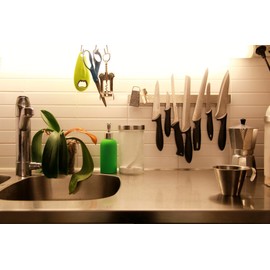 Kitchenline Super Duty Magnetic Knife Rack, Stainless Steel Magnetic Knife Bar and Tool Holder 16 inch