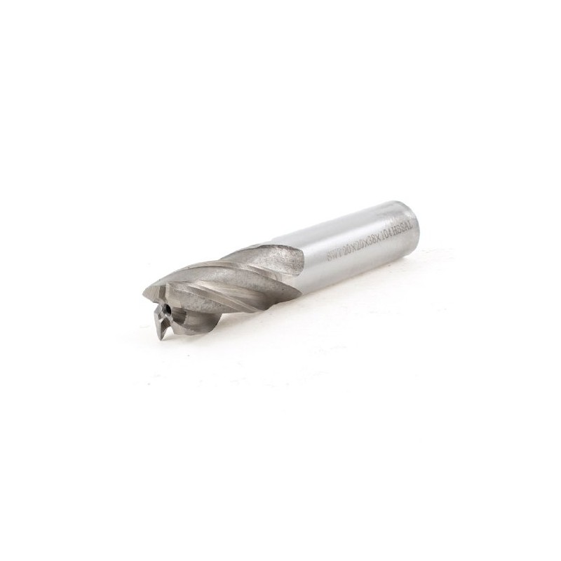 sourcingmap 20mmx20mmx104mm 4 Flutes HSS-AL End Mill Milling Cutter Tool
