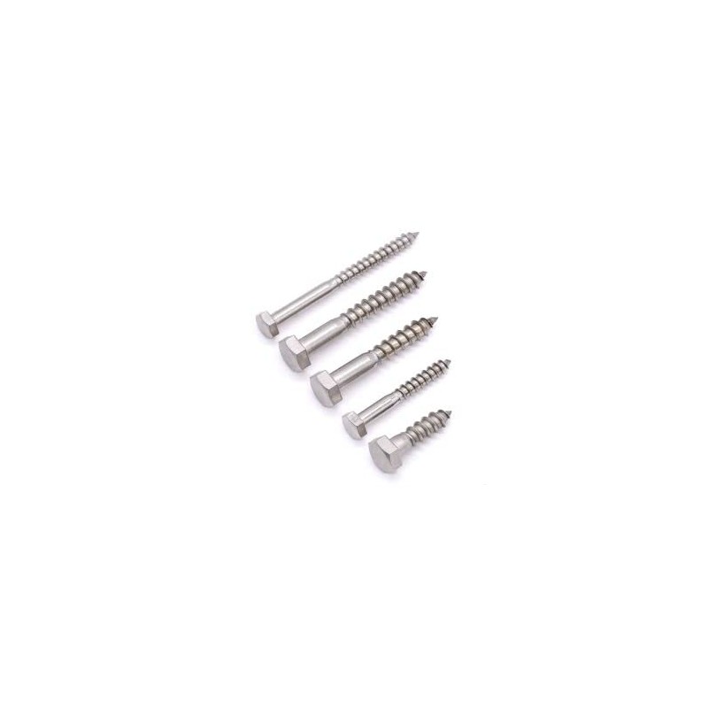 Glvaner M12 x 90mm (4 pcs) Stainless Steel Hex Head