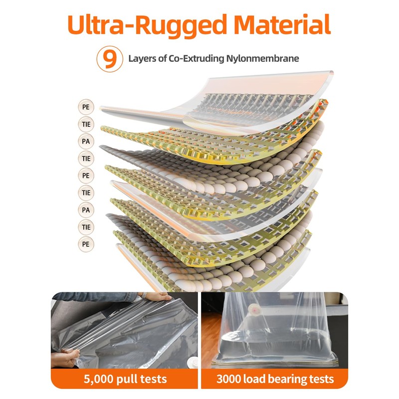 Vacuum Storage Bags, 10 Medium Vacuum Seal Bags for Clothing