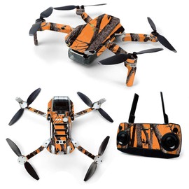 MightySkins Skin for DJI Mavic Mini Portable Drone Quadcopter - Orange Camo | Protective, Durable, and Unique Vinyl Decal wrap cover | Easy To Apply, Remove, and Change Styles | Made in the USA (DJMAVMIN-Orange Camo)