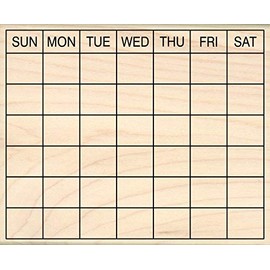 Stamps by Impression Journal, Habit Tracker, Calendar Rubber Stamp 4.25" x 5.25" 6 Row ST 1610