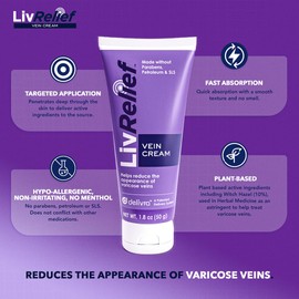 LivRelief LivRelief Vein Cream - Treatment for Legs, Feet and Ankles - 50g
