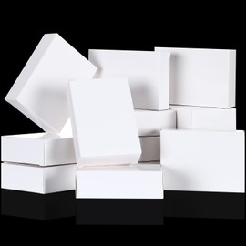 Gersoniel 50 Pcs Kraft Soap Boxes Packaging for Homemade Soap No Window Soap Boxes Empty Soap Boxes Soap Making Supplies for Party Favor Treats Wrapping Packaging 3.8 x 2.8 x 1.2 Inch (White)