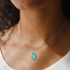 Genuine Turquoise Necklaces for Women 925 Sterling Silver Turquoise Pendant