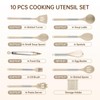 Silicone Cooking Utensil Sets with Stainless Steel Handle - 446°F