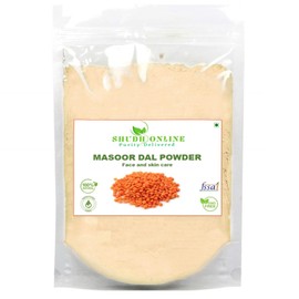 Shudh Online Masoor Dal Face wash Powder, Red Lentil Powder (500 Grams) for Face pack, Facewash, Glowing Skin (Ayurvedic, 100% Pure)