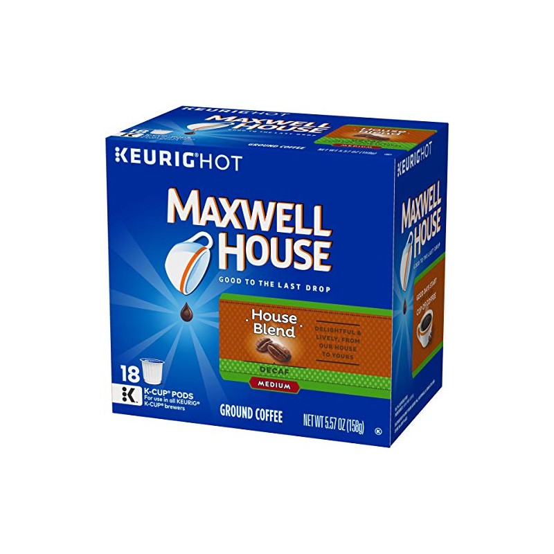 Maxwell House Decaf House Blend Medium Roast K-Cup Coffee Pods