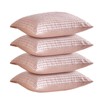 WARMDERN Pink Pillow Covers King Pillow Cases Soft Microfiber Pillow