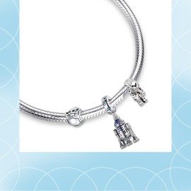 MGIUL Charm Pendant 925 Sterling Silver Charms Bead Charms for European Bracelet and Necklace 5A Cubic Zirconia Bracelet Charm for Birthday Women Jewellery Gift, Sterling Silver, Cubic Zirconia