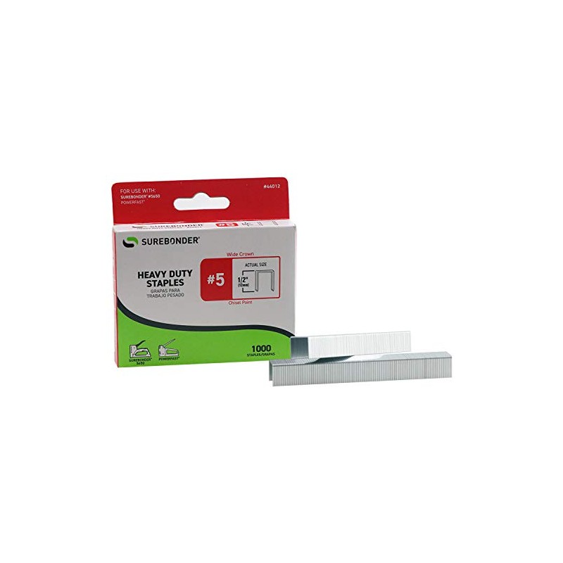 Surebonder #5 Staples 44012 Heavy Duty, Wide Crown, Swingline Type