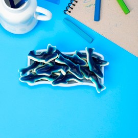 Kervan Candy Bebeto Blue Shark Gummies - Fruity, Soft & Sweet Gummy Candy Bulk for Kids, Gift Snacks and Parties - Big Party Size Bag Blue Sharks (5 lbs)