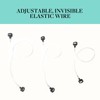 DOORES Black Invisible Elastic Wire for Wire Hair Extensions 3pcs