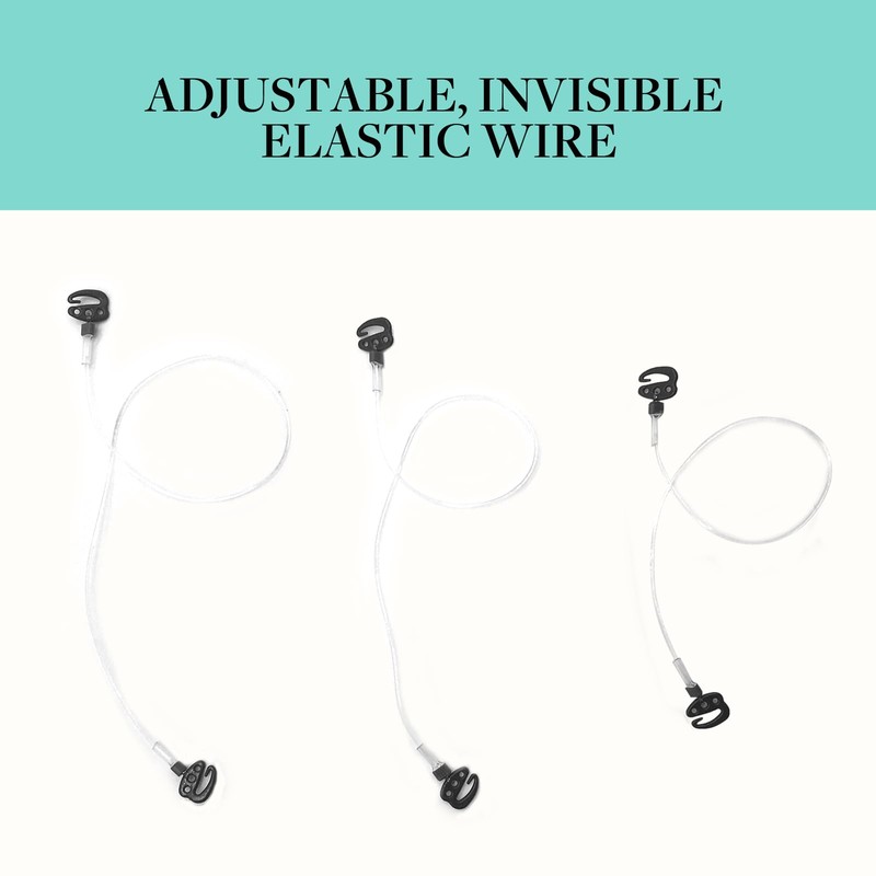 DOORES Black Invisible Elastic Wire for Wire Hair Extensions 3pcs