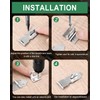 Yeepeo Pack of 8 Padlock Hasp 57 mm, Small Deadbolt