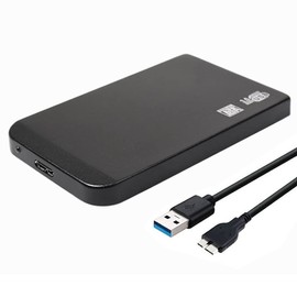HUIOP 2.5in USB3.0 SSD HDD Hard Drive Box 5Gbps 3TB USB3.0 Portable Hard Drive Box (Black),Hard Drive Box