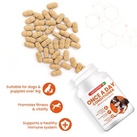Vetzyme Once A Day Conditioning Tablets for Dogs (30 Tablets) - With B Complex Vitamins to Promote Fitness and Support a Healthy Immune System