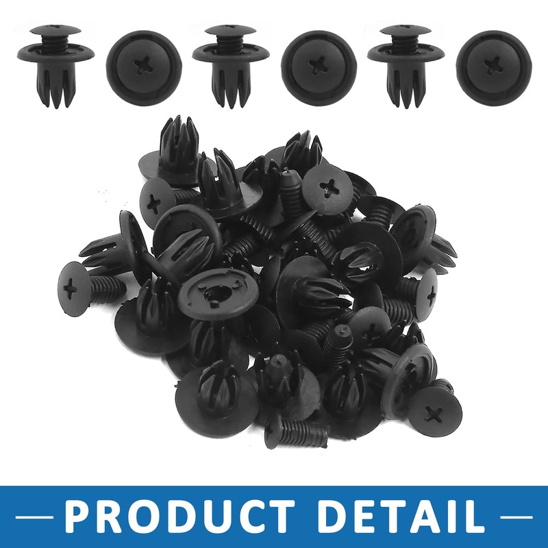 A ABSOPRO Rivet Panel Clip Screw Cap 10 mm Plastic
