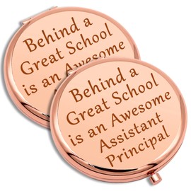 2 PCS Assistant Principal Appreciation Gifts for Women Compact Makeup Mirror School Principal Gift Ideas Assistant Principal Gifts Thank You Gift Folding Makeup Mirror Birthday Retirement Gifts