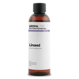 ORGANIC - LINSEED Oil - 100mL - 100% Pure, Natural, Cold Pressed and Cosmos Certified - AROMA LABS (French Brand)