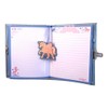 Smiggle Locking Notebook Diary Glam (Glitter Blue)