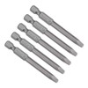 sourcing map 5 Pcs SQ3 Magnetic Square Head Screwdriver Bits,
