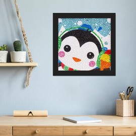 GANILITY Pack of 2 Diamond Painting Frames, 30 x 30 cm Diamond Painting Picture Frame, Black Magnetic Frame, Accessories for Diamond Painting, for Wall, Fridge, Door and Window Decoration